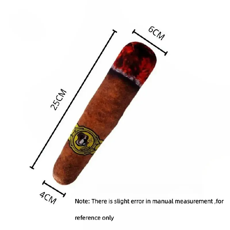 Dog Joint Toys Funny Interactive Dog Cigar Design Plush Squeaky Pet Toys Grinding Teeth Creative Chew Toy For Small Medium Dog