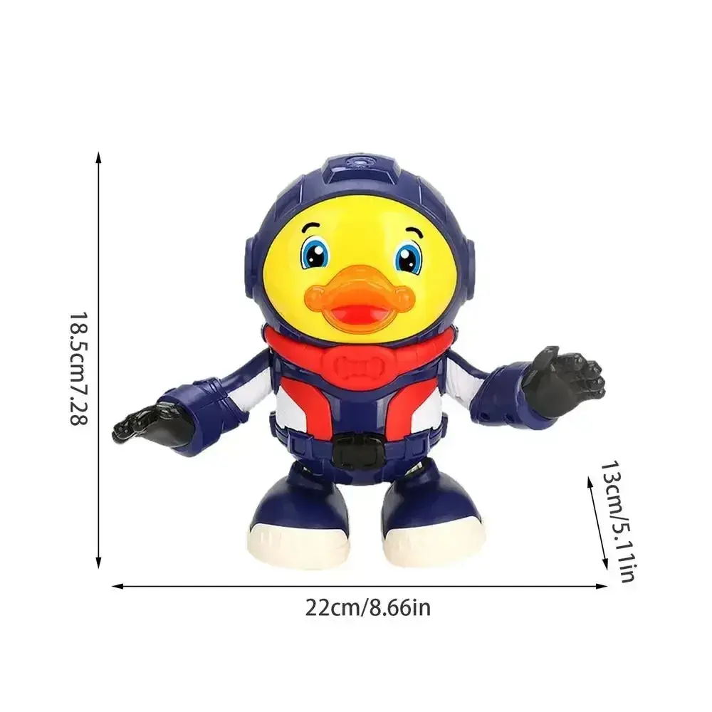 Children's Electric Dance Space Duck Music Light Swinging Dance Little Cute Duck Astronaut Electric Doll Early Education Toy
