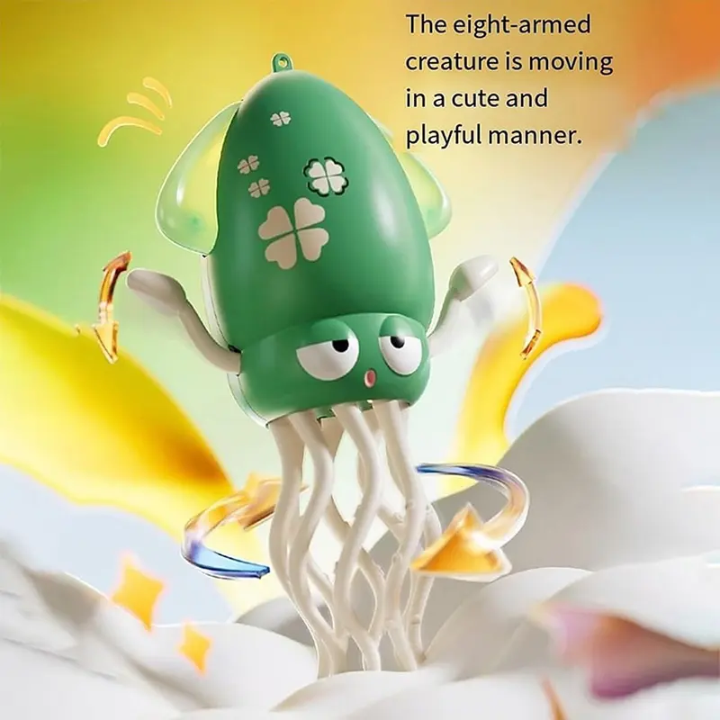 Electric Dancing Octopus Toy Automatic Swing Crawling Dancing Automatic Obstacle Avoidance Octopus Sensor Toy with LED Music kid