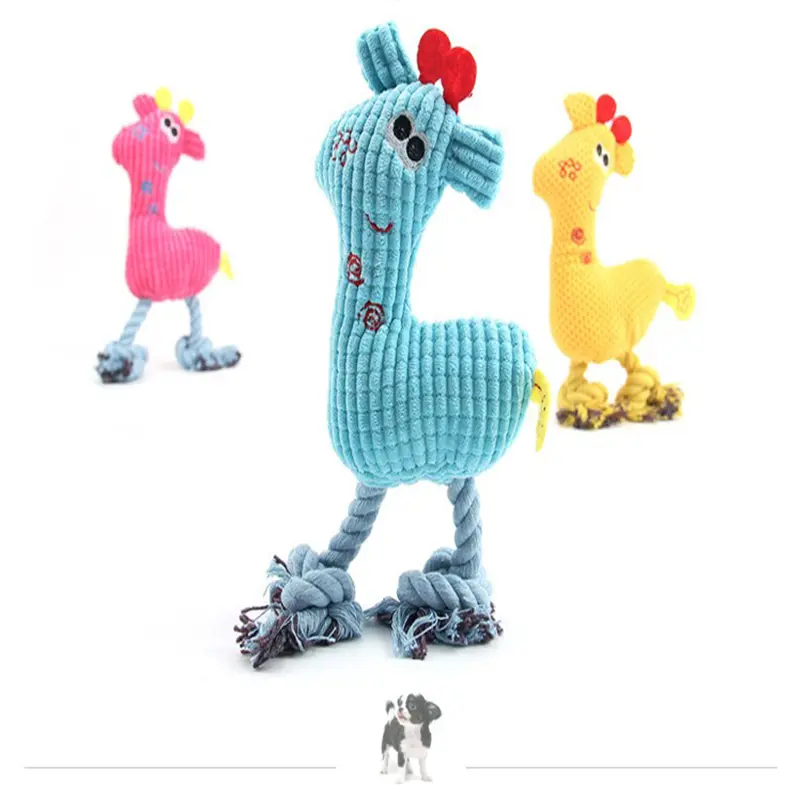 Dog toys popular pet dog voice toys creative knitted sika deer bite-resistant sound grinding plush dog toys