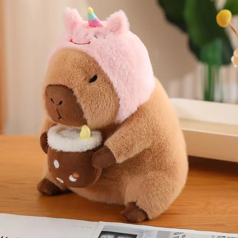 Kawaii Anime Capybara Bread Plush Toy Creative Stuffed Animals Capybara Toast Doll Children  Birthday Toys Girlfriend Cute Gift