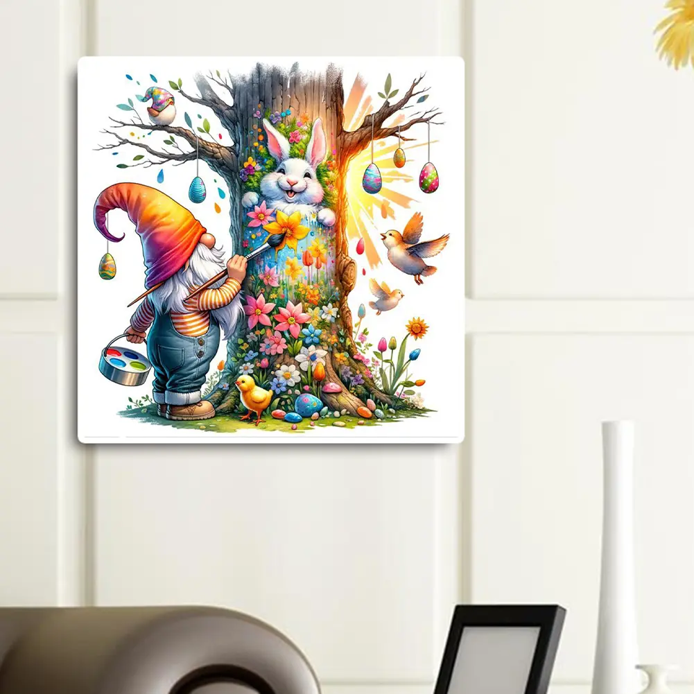 2pcs 30x30cm New Easter Kit Household Decor Art Craft 5D DIY Full Round Drill Diamond Painting Ideal Gifts for Friends Festival