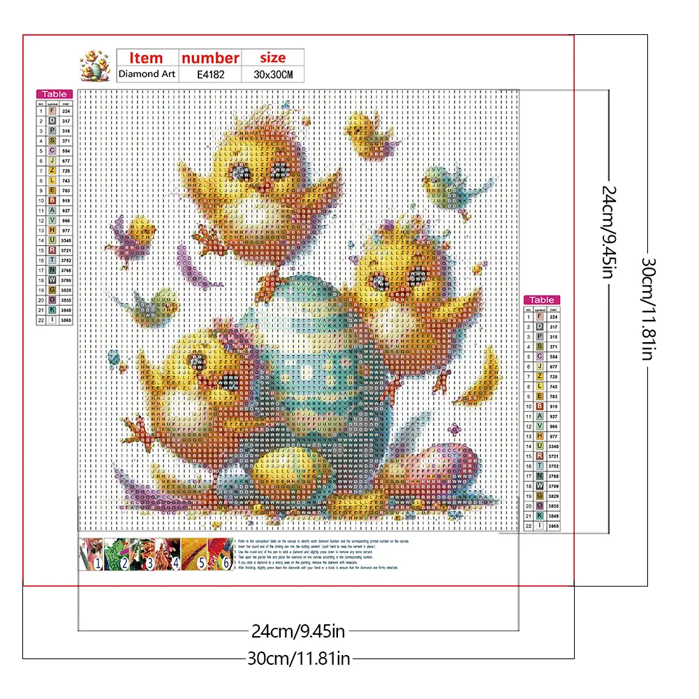 2pcs 30x30cm New Easter Kit Household Decor Art Craft 5D DIY Full Round Drill Diamond Painting Ideal Gifts for Friends Festival