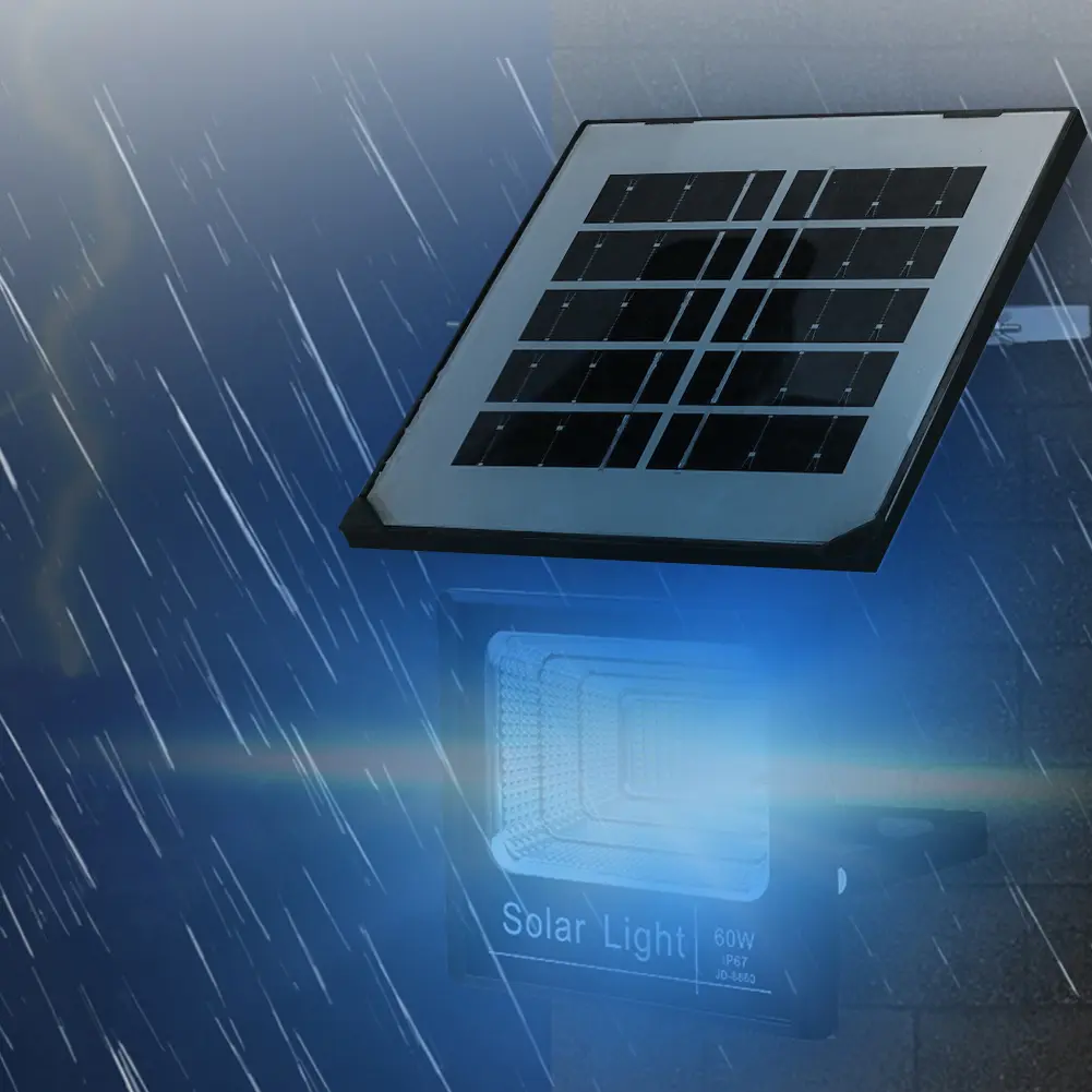 Solar Powered Wall Floodlight IP67 Waterproof Outdoor Street Light Auto-On Smart Wall Light Flood Light for Patio Path Yard