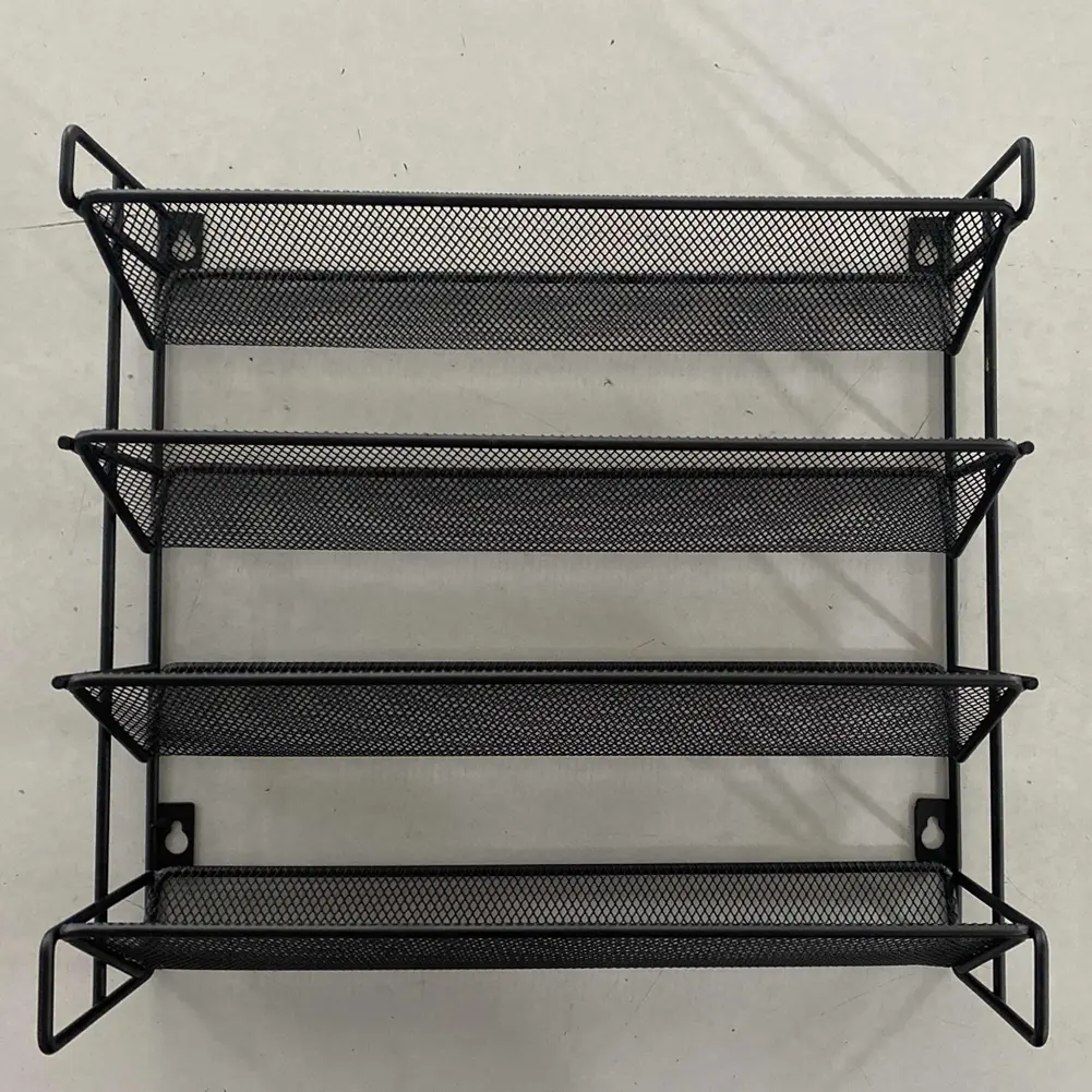 4 Tier Spice Rack Organizer Space-Saving Metal Spice Jar Organizer Kitchen Countertop Organizer for Kitchen Countertop