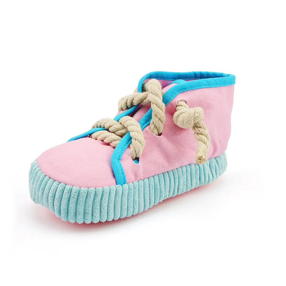 Bite Resistant Shoes Pet Toy Cats Squeak Bite-resistant Clean Teeth Rope Chew Dog Toy For Puppy