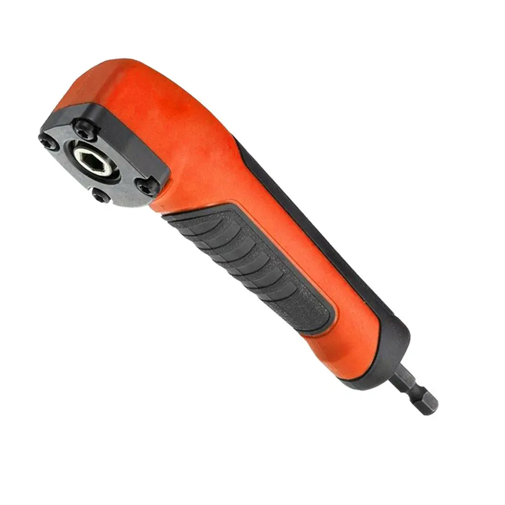 90 Degree Right Angle Extension Driver Drilling Shank Screwdriver 1/4 inch Hex Wrench Drill Bit Magnetic Socket Holder