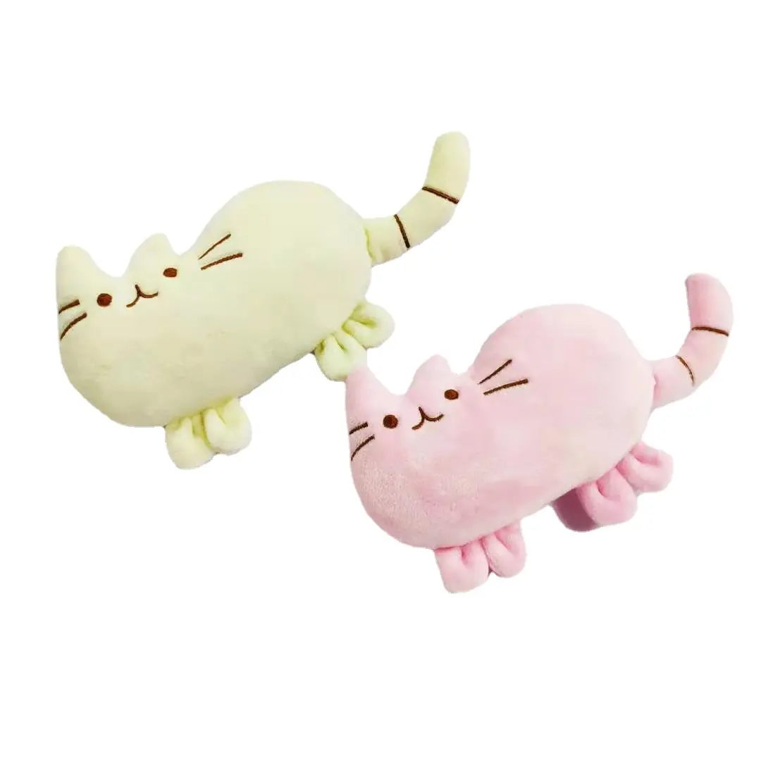 Cute Candy Pet Dog Plush Toy Squeaker Cat Chew Toys for Small Dog Training Squeeze Bite Resistant Sound Soft Shell
