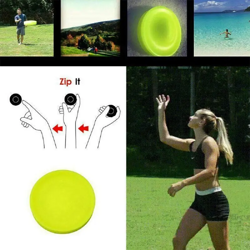 1 Pcs Mini Beach Fly Disk Kids Adult Silicone Outdoor Sports Decompression Disc Fun Entertainment Pocket Toys Xmas Gift