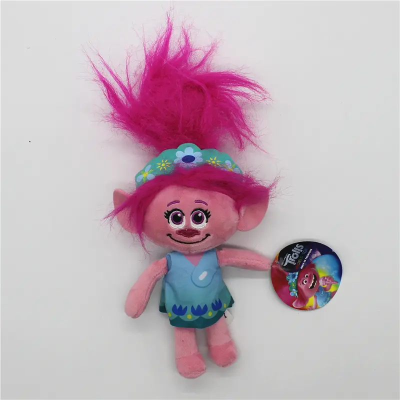 1 piece Trolls Cartoon Poppy Branch Anime Peripheral Kawaii Plush Toy Ornament Creative Personality Doll Pillow Hand-made Gift