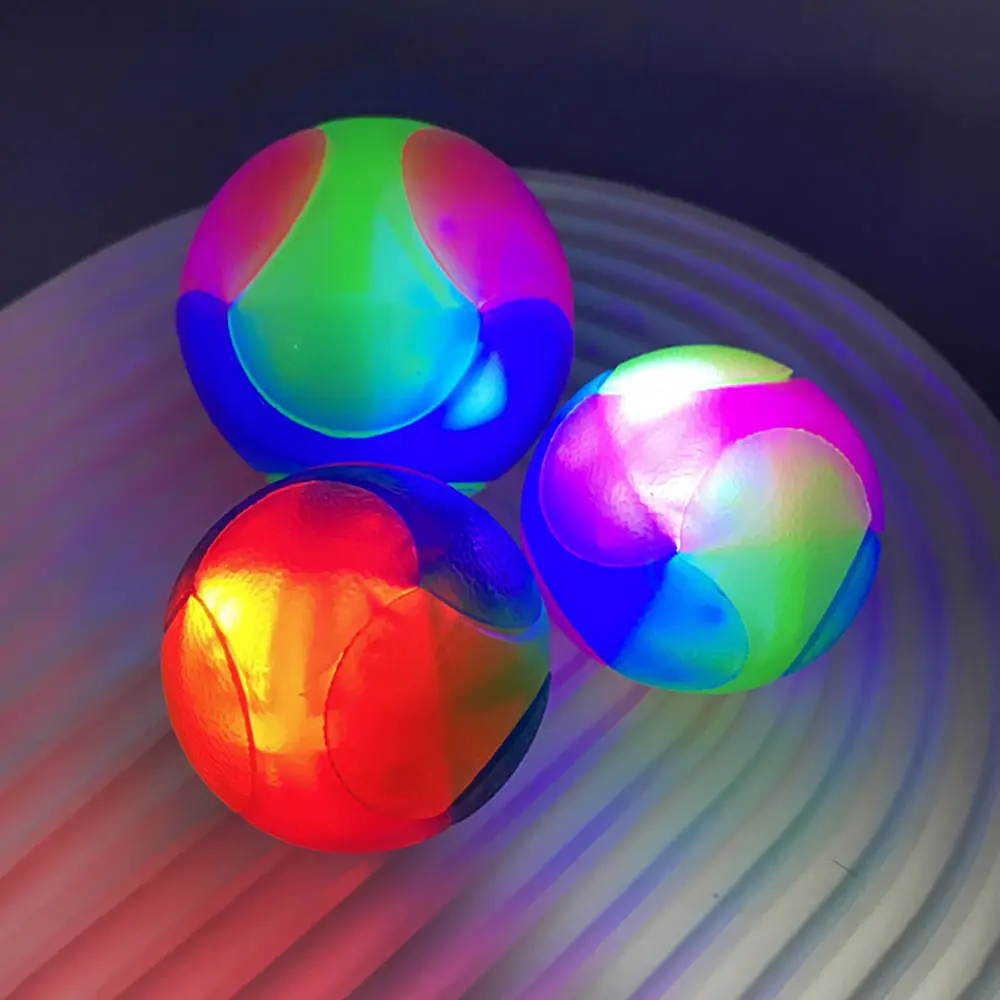 LED Glowing Ball for Dogs, Flashing Glow in the Dark, Elastic Ball Toy, Interactive Toys for Puppy, Chewing Molar Balls