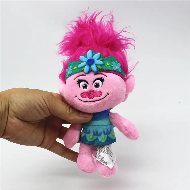 1 piece Trolls Cartoon Poppy Branch Anime Peripheral Kawaii Plush Toy Ornament Creative Personality Doll Pillow Hand-made Gift