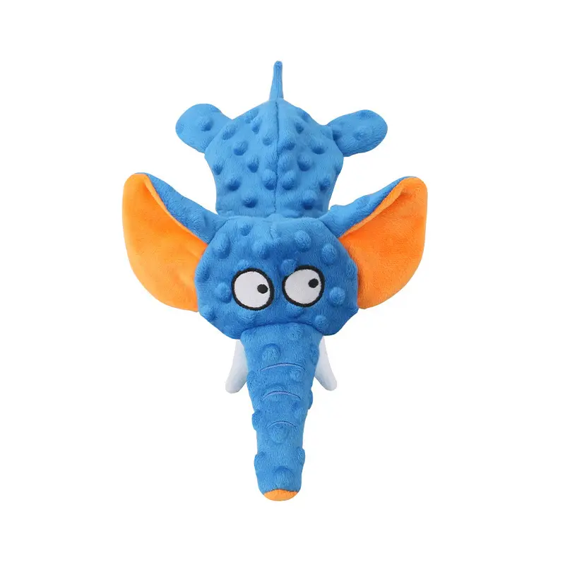 Small Plush Raw Dog Toys Squeak Elephant Shell Durable Toy Dogs Chew Interactive Indestructible Dog Sound Toy Puppy Pet Supplies