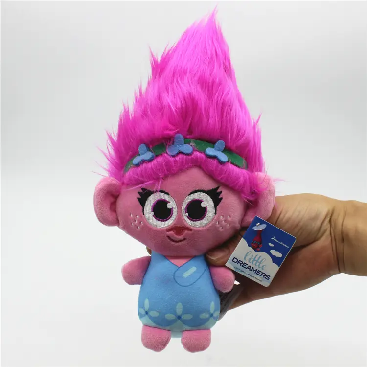 1 piece Trolls Cartoon Poppy Branch Anime Peripheral Kawaii Plush Toy Ornament Creative Personality Doll Pillow Hand-made Gift