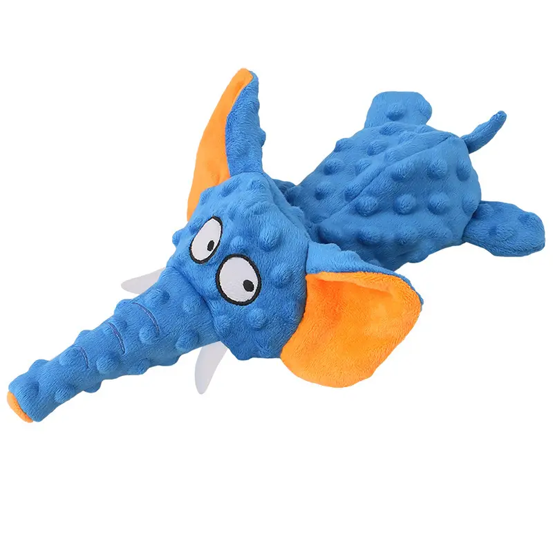 Small Plush Raw Dog Toys Squeak Elephant Shell Durable Toy Dogs Chew Interactive Indestructible Dog Sound Toy Puppy Pet Supplies