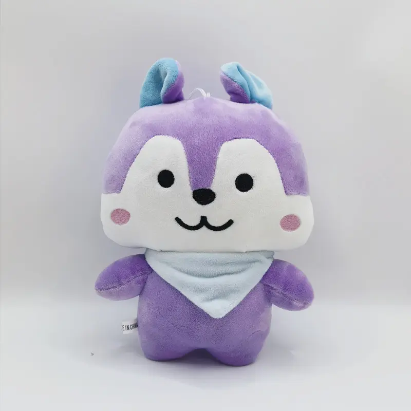 25CM Anime MANG Plush Toys Cartoon Purple Squirrel Animals Doll Kawaii Kpop Plushie Pillow Cushion for Kids Girls Birthday Gift