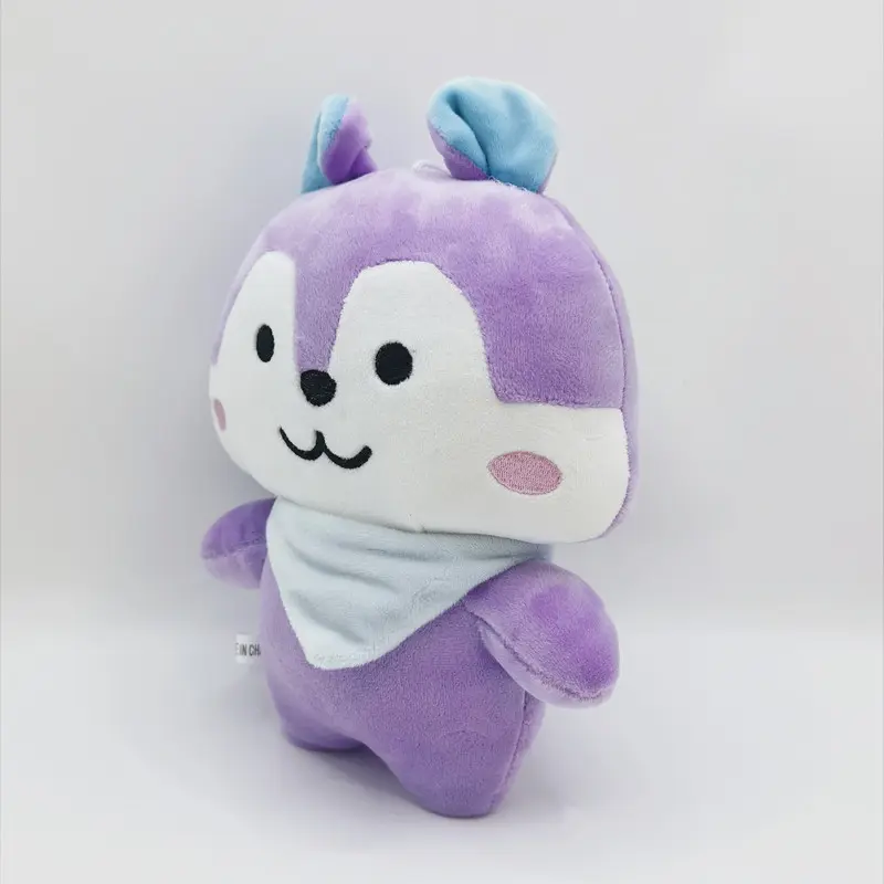 25CM Anime MANG Plush Toys Cartoon Purple Squirrel Animals Doll Kawaii Kpop Plushie Pillow Cushion for Kids Girls Birthday Gift