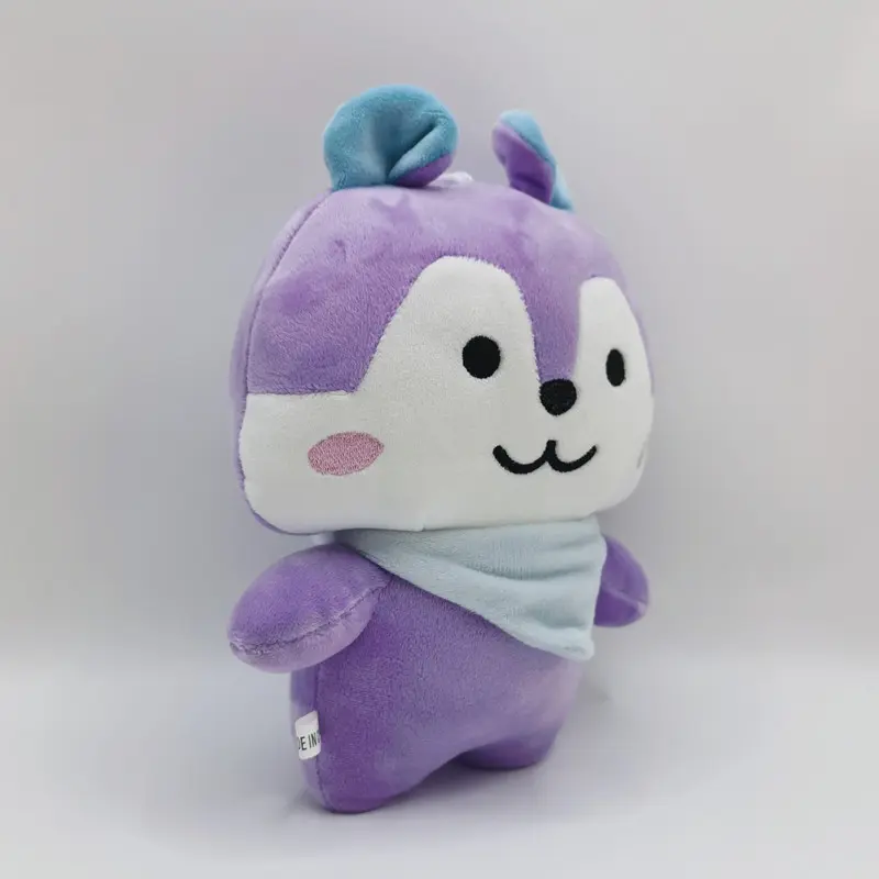 25CM Anime MANG Plush Toys Cartoon Purple Squirrel Animals Doll Kawaii Kpop Plushie Pillow Cushion for Kids Girls Birthday Gift