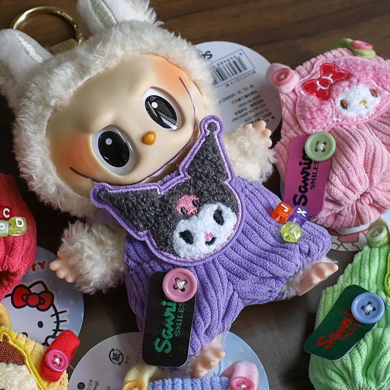 Sanrio Plush Doll Clothing for Doll Kawaii Anime Hello Kitty Melody Clothes Toys Cute Small Doll Accessories Girls Gifts
