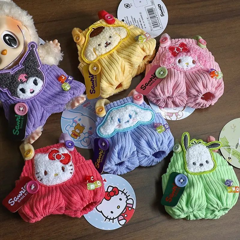 Sanrio Plush Doll Clothing for Doll Kawaii Anime Hello Kitty Melody Clothes Toys Cute Small Doll Accessories Girls Gifts