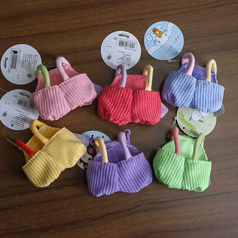 Sanrio Plush Doll Clothing for Doll Kawaii Anime Hello Kitty Melody Clothes Toys Cute Small Doll Accessories Girls Gifts
