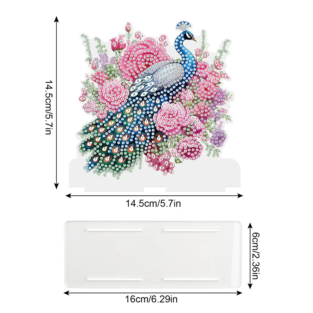 Acrylic Animals Desktop Diamond Art Storage Rack Kits 5D DIY Diamond Art Paper Towel Storage Rack Decor Home Bedroom Decoration