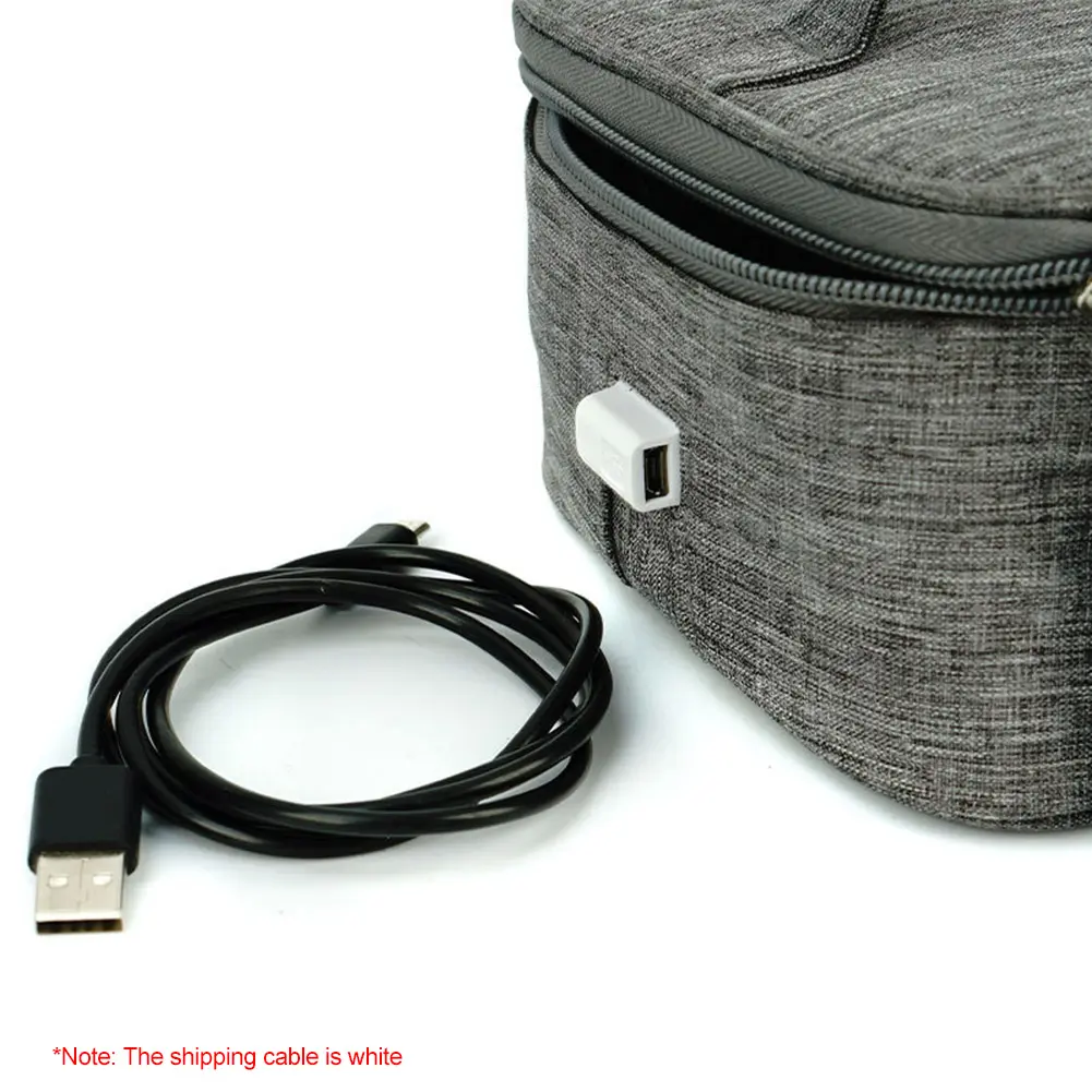 USB Heating Lunch Box Bag Electric Lunch Bag Oxford Cloth Electric Food Heater Waterproof Large Capacity for Travel Office