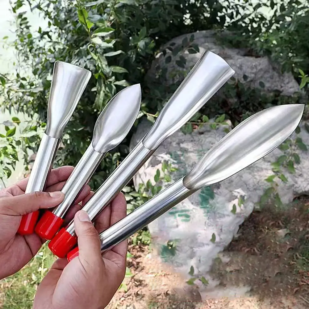 2 Pcs Gardening Tool Set Gardening Shovel Weeding Digging Soil Dig Wild Vegetable Shovel Stainless Steel for Garden Plants Care
