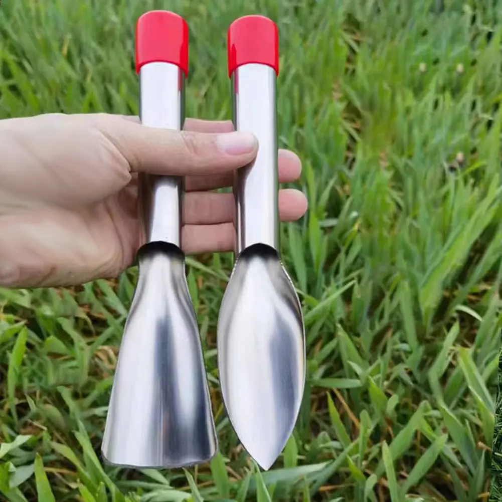 2 Pcs Gardening Tool Set Gardening Shovel Weeding Digging Soil Dig Wild Vegetable Shovel Stainless Steel for Garden Plants Care