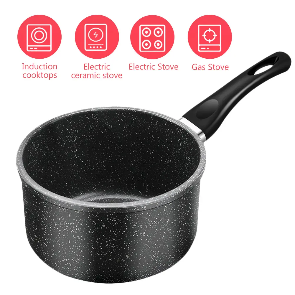16/18/20cm Saucepan Non-Stick Sauce Pan Induction Capable Sauce Pot for Cooking Spaghetti Warming Milk Boiling Soup
