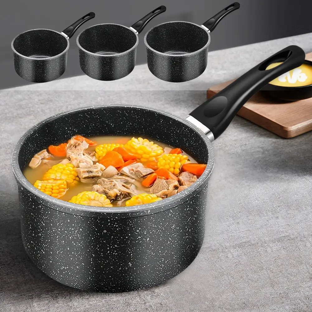 16/18/20cm Saucepan Non-Stick Sauce Pan Induction Capable Sauce Pot for Cooking Spaghetti Warming Milk Boiling Soup