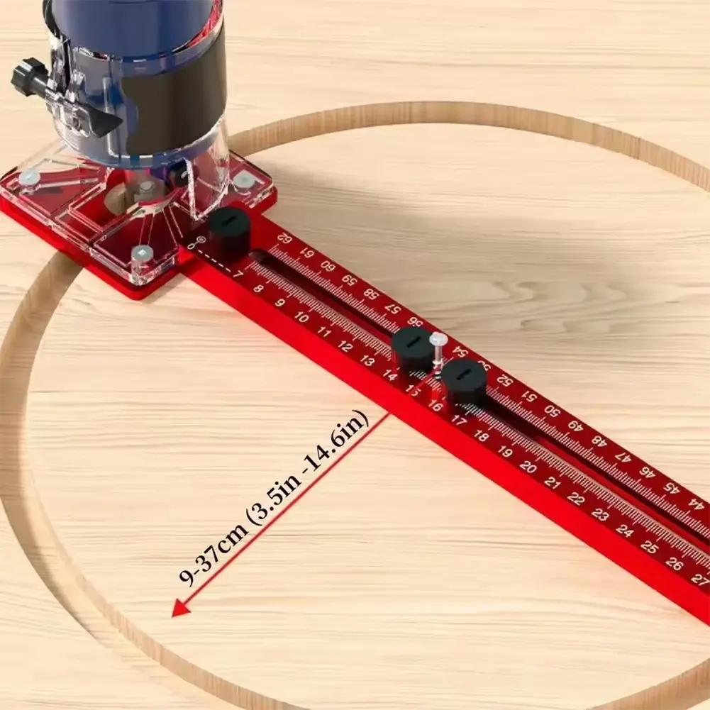 4 in 1 Router Milling Groove Bracket Adjustable Cabinet Hardware Jig MM/Inch Multifunctional Router Circle Cutting Guide Tools