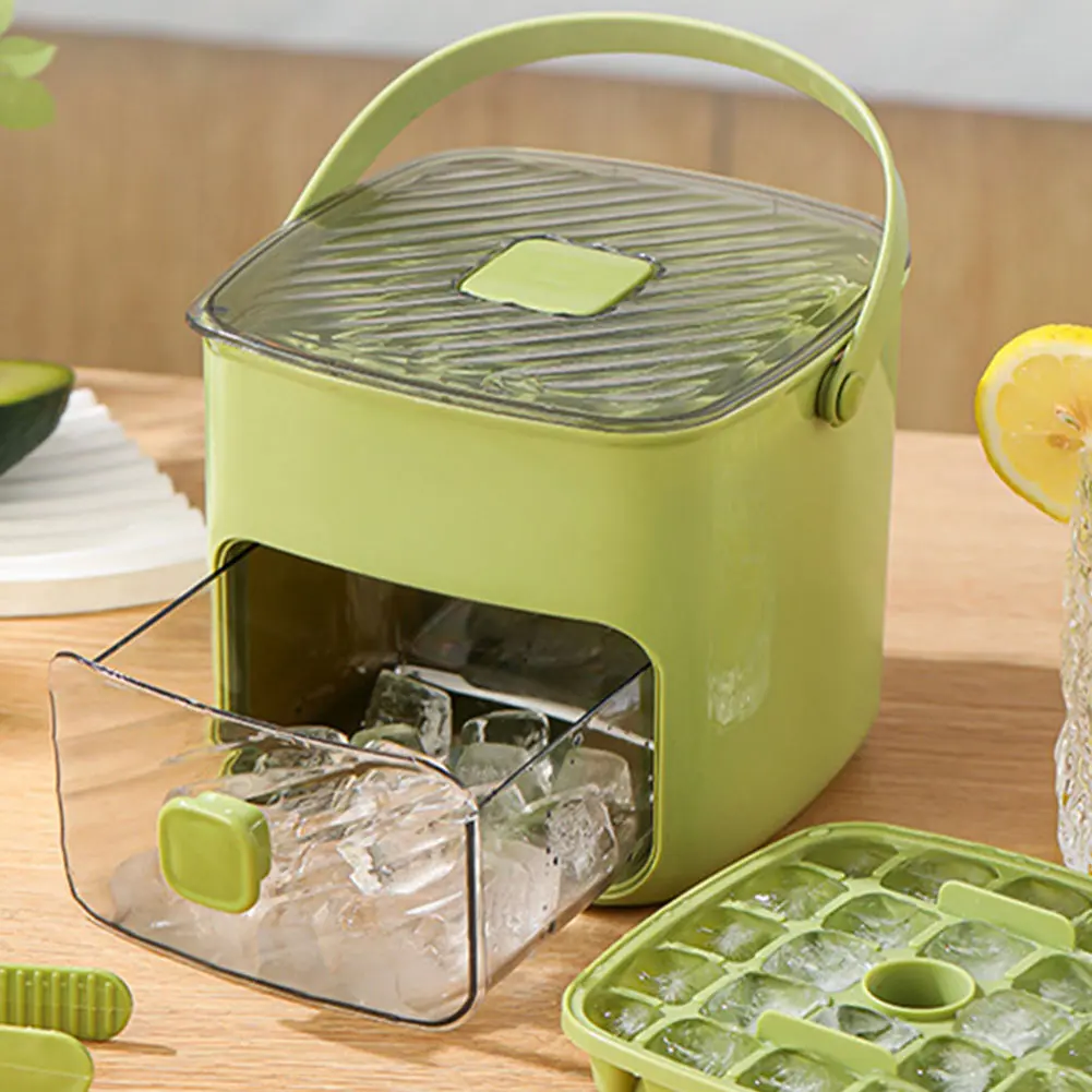 Reusable Ice Cubes Tray for Freezer Large Capacity Food Grade Plastic Ice Cube Molds Perfect for Beverages and Party Lovers Use
