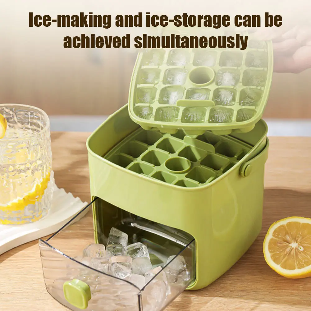 Reusable Ice Cubes Tray for Freezer Large Capacity Food Grade Plastic Ice Cube Molds Perfect for Beverages and Party Lovers Use