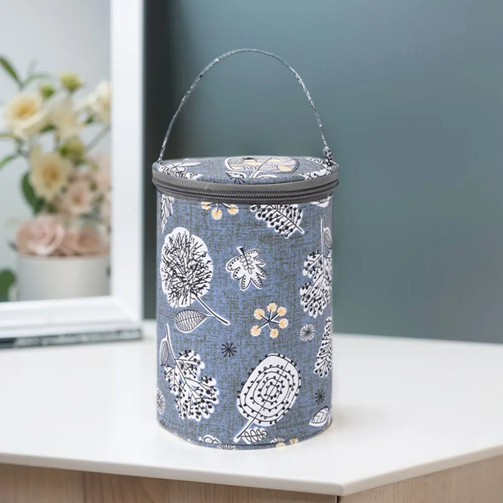 Wool Yarn Organizer Large Capacity Knitting Needles Tote Organizer Oxford Cloth Portable Yarn Holder for Crocheting DIY Craft