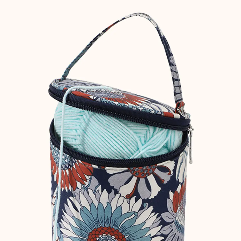 Wool Yarn Organizer Large Capacity Knitting Needles Tote Organizer Oxford Cloth Portable Yarn Holder for Crocheting DIY Craft