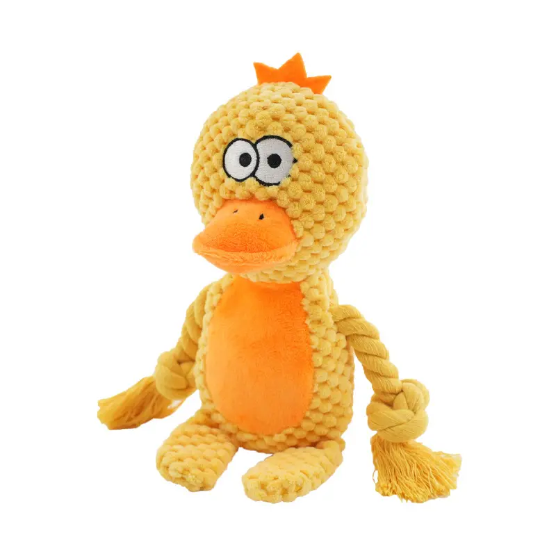 Stuffed Raw Small Joint Dog Plush Chew Toy Indestructible Bite Resistant Sound Puppy Squeaker Dogs Rattle For Pet Toys Supplies