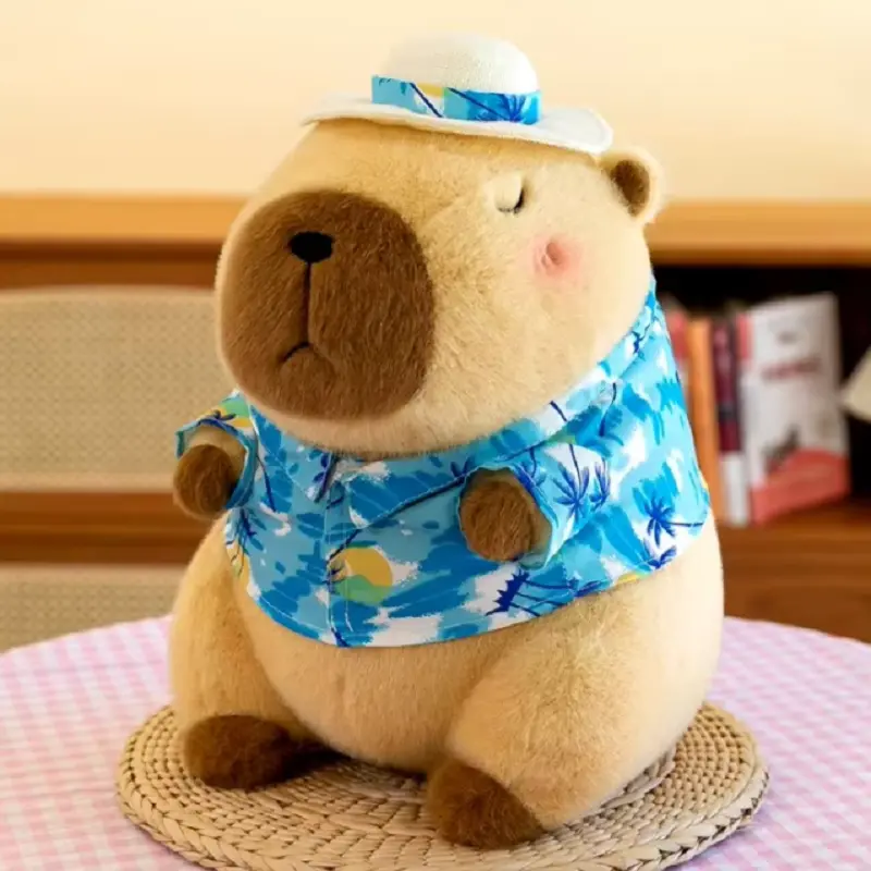 23cm Capybara Plush Simulation Capibara Anime Fluffty Toy Cute Doll Stuffed Animals Soft Doll Plush Christmas Thanksgiving Gift