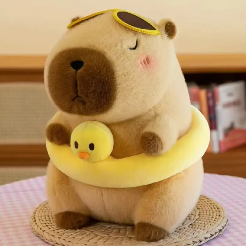 23cm Capybara Plush Simulation Capibara Anime Fluffty Toy Cute Doll Stuffed Animals Soft Doll Plush Christmas Thanksgiving Gift