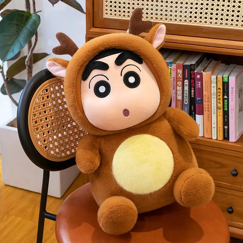 22cm Cartoon Anime Crayon Shin-chan Pillow Sofa Back Plush Dolls Toys Stuffed Animals  Christmas Birthday Gift For kids