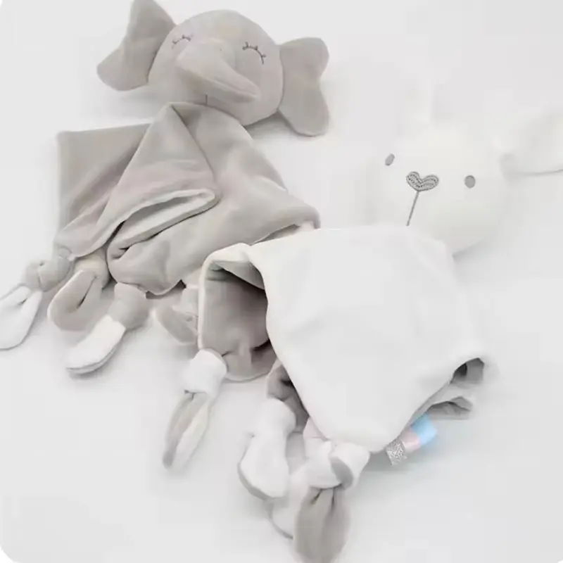 Baby Toys Cute Elephant Plush Teether Rattle Toys Soft Blanket Toys Stuffed Animals Towel Doll Games Newborn Babies 0 12 Months