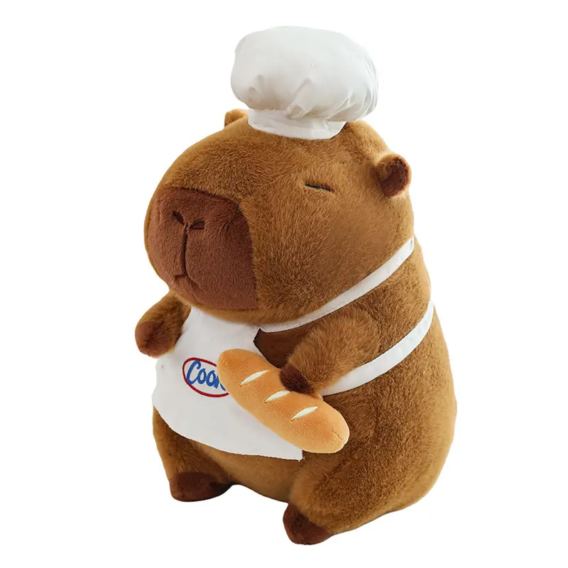 Kapibala Doll Chef Capybara Bread Doll Plush Toy Pillow Gift for Kids