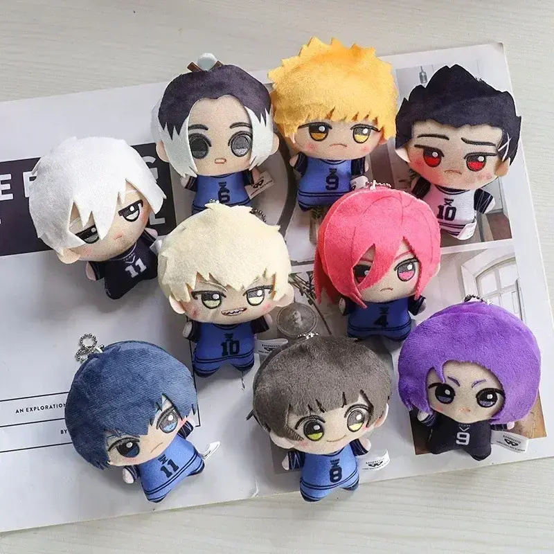 Blue Lock Anime Isagi Yoichi Nagi Seishiro Bachira Meguru Mikage Reo Plush Toy Bag Pendant Cartoon Keychain Stuffed Doll Gift