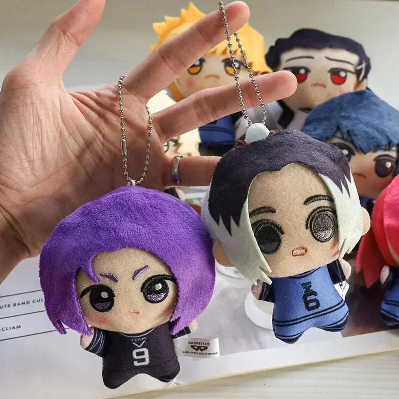 Blue Lock Anime Isagi Yoichi Nagi Seishiro Bachira Meguru Mikage Reo Plush Toy Bag Pendant Cartoon Keychain Stuffed Doll Gift