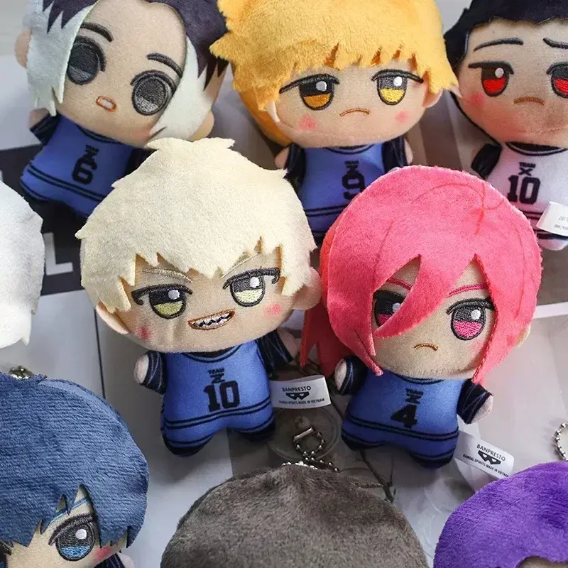 Blue Lock Anime Isagi Yoichi Nagi Seishiro Bachira Meguru Mikage Reo Plush Toy Bag Pendant Cartoon Keychain Stuffed Doll Gift