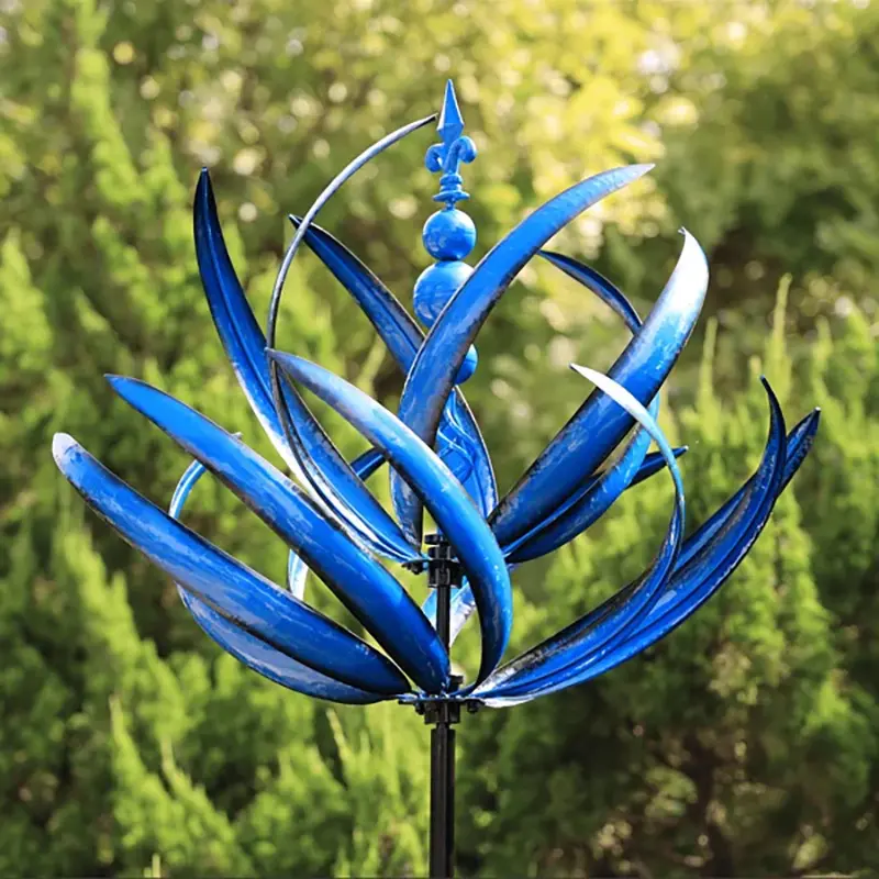 Outdoor Wind Spinner Metal Wind Windmill Wind Sculpture with Stake Wind Sculptures & Spinners for Yard Art Garden Lawn Decor