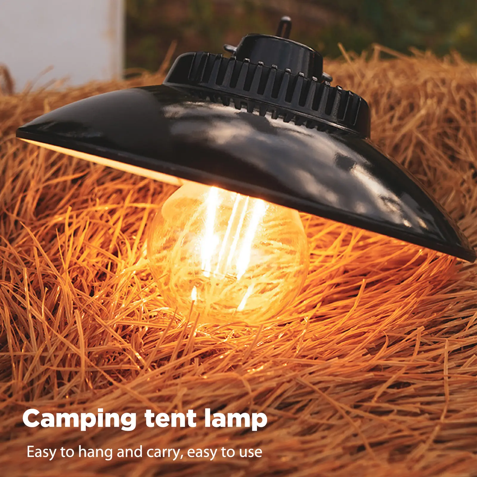 Retro Camping Tent Light USB Rechargeable Portable Hanging Camping Light with Hook IPX4 Waterproof for Outdoor Hiking