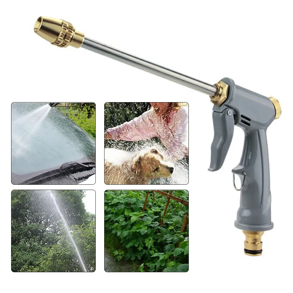 Fruit Tree Irrigation Gun with Hose Nozzle High Pressure Sprinkler Adjustable Atomizing Water Gun Household Car Wash Tool