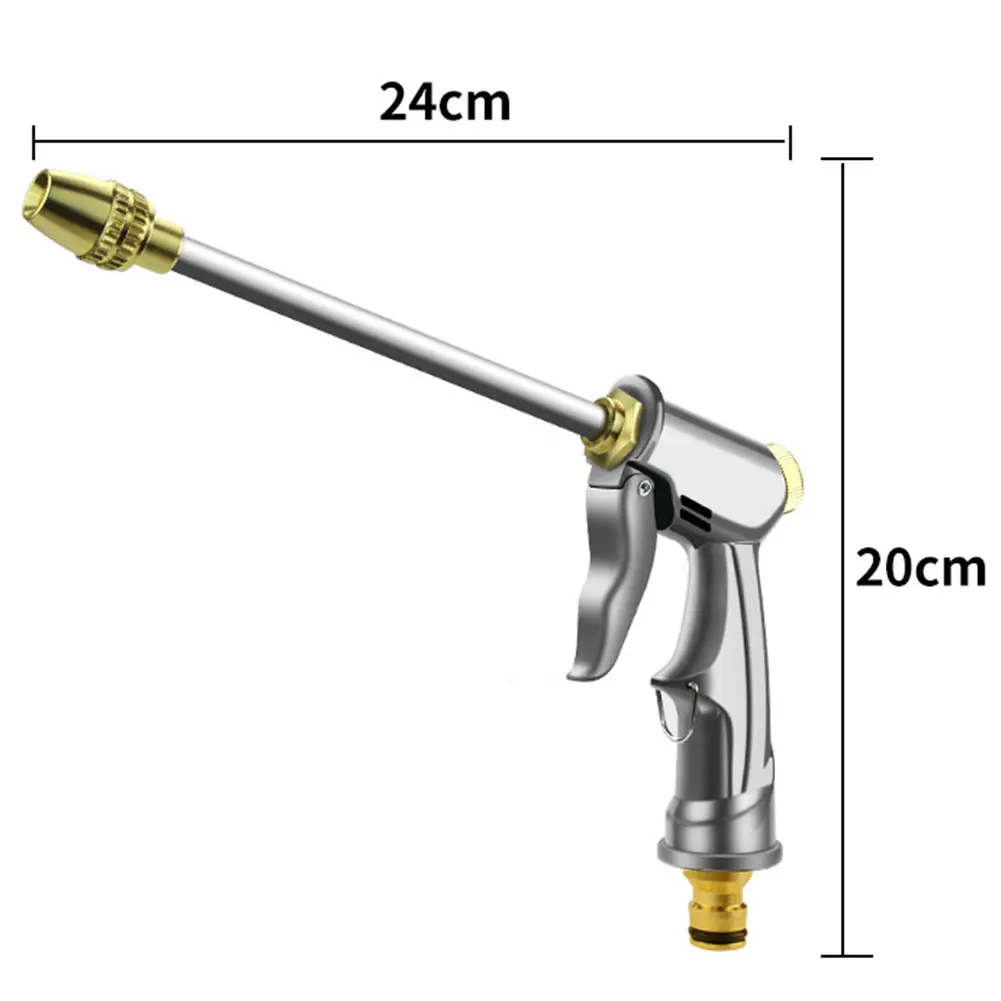 Fruit Tree Irrigation Gun with Hose Nozzle High Pressure Sprinkler Adjustable Atomizing Water Gun Household Car Wash Tool