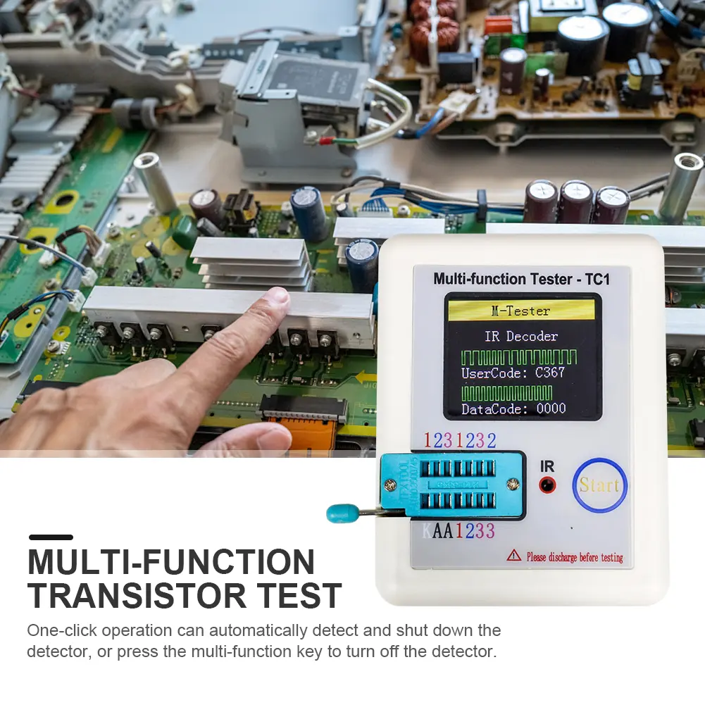 Capacitor Tester Colorful Display Tester Electric Pocketable For Diode Triode